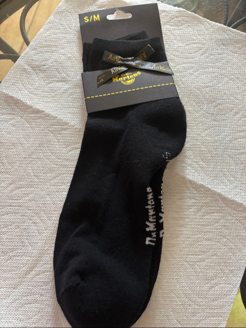 Dr. Martens Black Ankle Athletic Socks – S/M